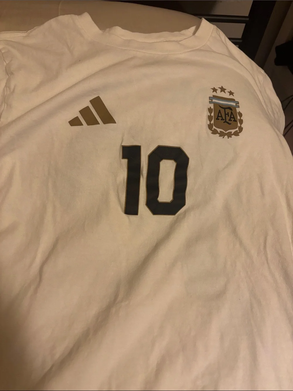 Messi Tee Shirt White Adidas Athletic